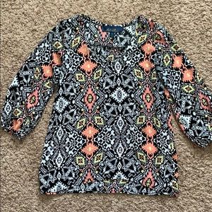 Aztec 3/4 Sleeve Blouse